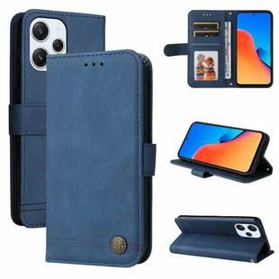 For Xiaomi Redmi 12 4G Skin Feel Life Tree Metal Button Leather Phone Case(Blue)