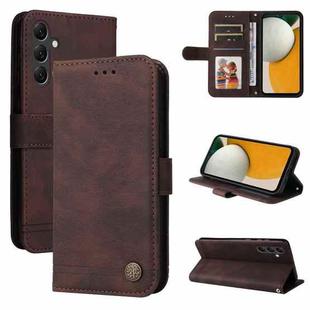 For Samsung Galaxy A15 Skin Feel Life Tree Metal Button Leather Phone Case(Brown)