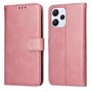 For Xiaomi Redmi 12 4G Classic Calf Texture Flip Leather Phone Case(Rose Gold)