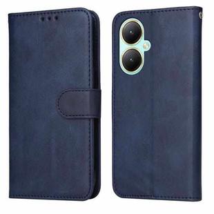 For vivo Y35+ Classic Calf Texture Flip Leather Phone Case(Blue)