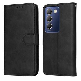For vivo Y100 IDN / Y200e 5G Global Classic Calf Texture Flip Leather Phone Case(Black)