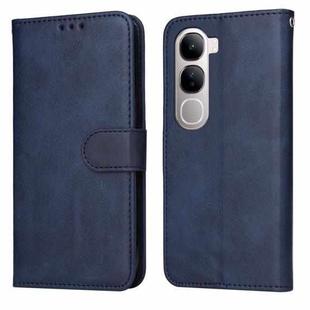 For vivo V40 Lite 4G / 5G IDN Classic Calf Texture Flip Leather Phone Case(Blue)