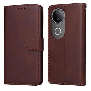 For vivo S20 Classic Calf Texture Flip Leather Phone Case(Brown)