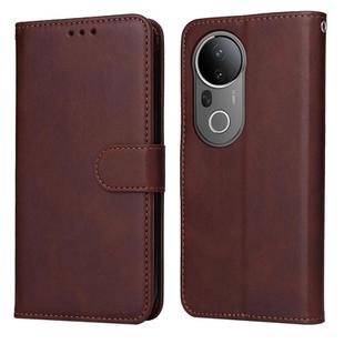 For vivo S20 Pro Classic Calf Texture Flip Leather Phone Case(Brown)
