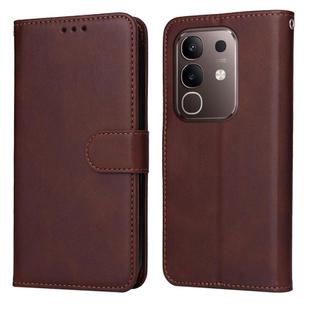 For vivo Y29 4G Classic Calf Texture Flip Leather Phone Case(Brown)