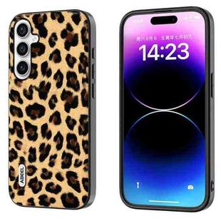 For Samsung Galaxy S23 FE 5G ABEEL Black Edge Leopard Phone Case(Leopard Print)
