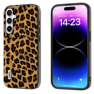 For Samsung Galaxy S23 FE 5G ABEEL Black Edge Leopard Phone Case(Golden Leopard)