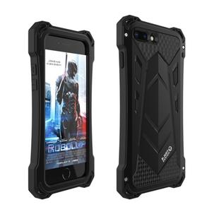 For iPhone 8 Plus / 7 Plus R-JUST Shockproof Dustproof Metal Armor Protective Case(Black)