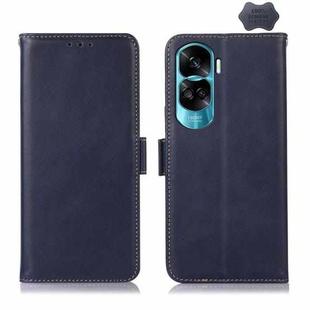 For Honor 90 Lite 5G / X50i Crazy Horse Top Layer Cowhide Leather Phone Case(Blue)