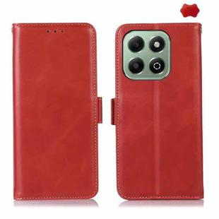 For Honor X6b Crazy Horse Top Layer Cowhide Leather Phone Case(Red)