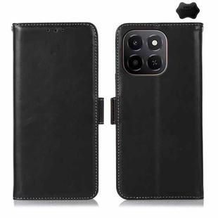 For Honor X6c 4G Crazy Horse Top Layer Cowhide Leather Phone Case(Black)