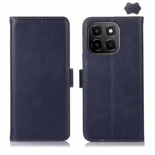 For Honor X6c 4G Crazy Horse Top Layer Cowhide Leather Phone Case(Blue)