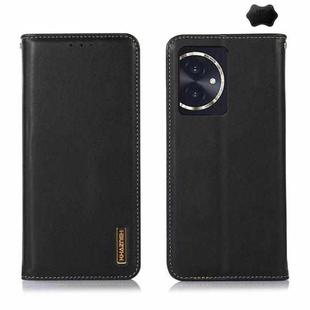 For Honor 100 KHAZNEH Nappa Top Layer Cowhide Leather Phone Case(Black)