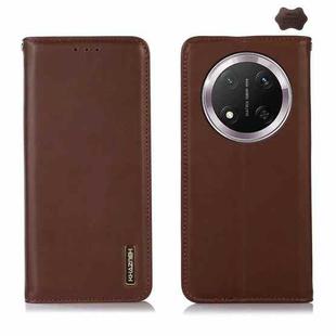 For Honor X9c 5G Global KHAZNEH Nappa Top Layer Cowhide Leather Phone Case(Brown)