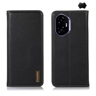 For Honor 400 KHAZNEH Nappa Top Layer Cowhide Leather Phone Case(Black)