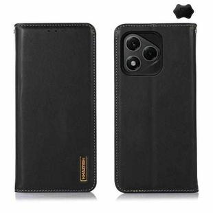 For Honor 400 Lite KHAZNEH Nappa Top Layer Cowhide Leather Phone Case(Black)