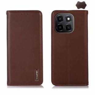 For Honor X6c 4G KHAZNEH Nappa Top Layer Cowhide Leather Phone Case(Brown)