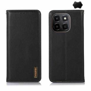 For Honor X6c 4G KHAZNEH Nappa Top Layer Cowhide Leather Phone Case(Black)