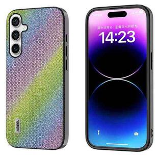 For Samsung Galaxy A24 4G ABEEL Diamond Black Edge Phone Case(Rainbow Diamond)
