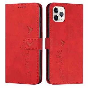 For iPhone 15 Pro Max Skin Feel Heart Pattern Leather Phone Case(Red)