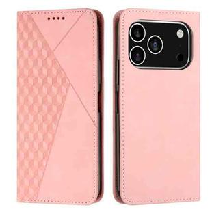 For iPhone 17 Pro Diamond Splicing Skin Feel Magnetic Leather Phone Case(Rose Gold)