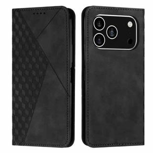 For iPhone 17 Pro Diamond Splicing Skin Feel Magnetic Leather Phone Case(Black)