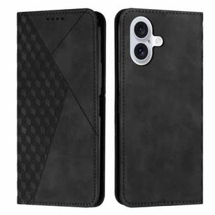 For iPhone 17 Diamond Splicing Skin Feel Magnetic Leather Phone Case(Black)