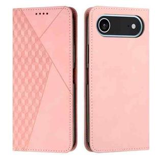 For iPhone 17 Air Diamond Splicing Skin Feel Magnetic Leather Phone Case(Rose Gold)