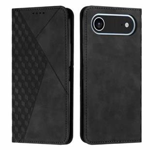 For iPhone 17 Air Diamond Splicing Skin Feel Magnetic Leather Phone Case(Black)