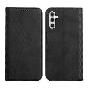 For Samsung Galaxy S23 FE 5G Diamond Splicing Skin Feel Magnetic Leather Phone Case(Black)