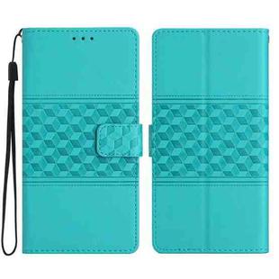 For iPhone 17 Pro Max Diamond Embossed Skin Feel Leather Phone Case(Blue)