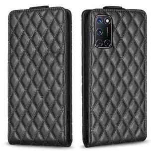 For OPPO  A72 / A52 /A92 Diamond Lattice Vertical Flip Leather Phone Case(Black)