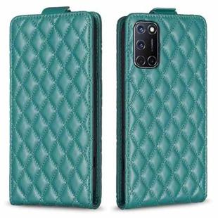 For OPPO  A72 / A52 /A92 Diamond Lattice Vertical Flip Leather Phone Case(Green)