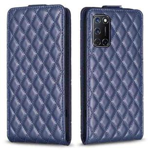 For OPPO  A72 / A52 /A92 Diamond Lattice Vertical Flip Leather Phone Case(Blue)