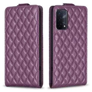For OPPO  A74 5G / A93 5G /A54 5G Diamond Lattice Vertical Flip Leather Phone Case(Dark Purple)