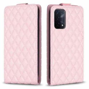 For OPPO  A74 5G / A93 5G /A54 5G Diamond Lattice Vertical Flip Leather Phone Case(Pink)