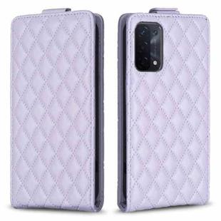 For OPPO  A74 5G / A93 5G /A54 5G Diamond Lattice Vertical Flip Leather Phone Case(Purple)