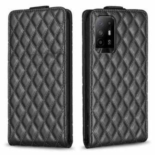 For OPPO A94 5G / F19 Pro+ Diamond Lattice Vertical Flip Leather Phone Case(Black)