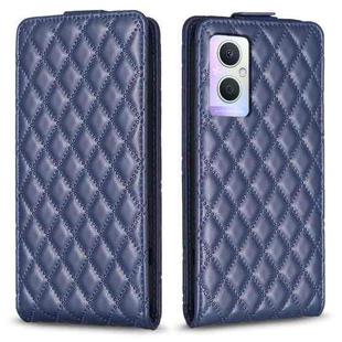 For OPPO A96 5G / Reno7 Z Diamond Lattice Vertical Flip Leather Phone Case(Blue)