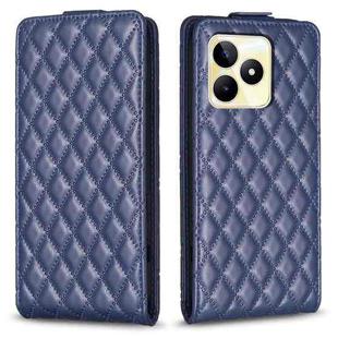 For Realme C53 Diamond Lattice Vertical Flip Leather Phone Case(Blue)
