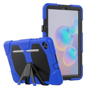 For Samsung Galaxy Tab S6 Lite P610 Shockproof Colorful Silicon + PC Protective Case with Holder & Pen Slot(Blue)