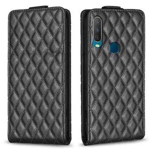 For vivo Y11 / Y15 / Y12 / Y17 Diamond Lattice Vertical Flip Leather Phone Case(Black)