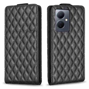 For vivo Y78 5G Diamond Lattice Vertical Flip Leather Phone Case(Black)