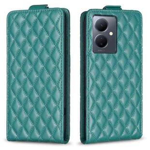 For vivo Y78 5G Diamond Lattice Vertical Flip Leather Phone Case(Green)