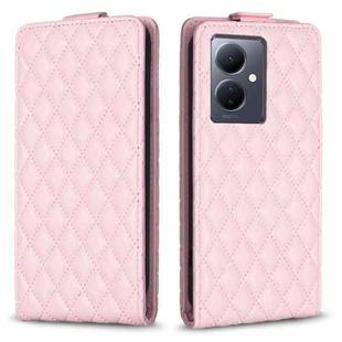 For vivo Y78 5G Diamond Lattice Vertical Flip Leather Phone Case(Pink)
