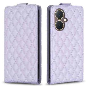 For vivo Y27 4G Diamond Lattice Vertical Flip Leather Phone Case(Purple)