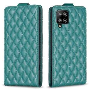 For Samsung Galaxy A42 5G Diamond Lattice Vertical Flip Leather Phone Case(Green)