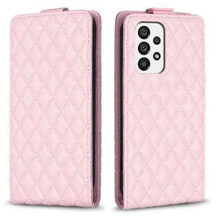 For Samsung Galaxy A13 4G/5G Diamond Lattice Vertical Flip Leather Phone Case(Pink)