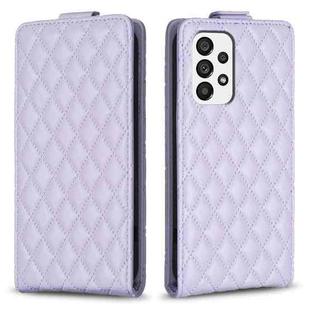 For Samsung Galaxy A13 4G/5G Diamond Lattice Vertical Flip Leather Phone Case(Purple)
