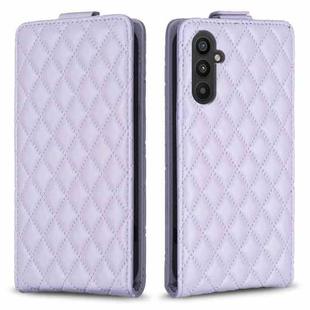 For Samsung Galaxy A25 5G Diamond Lattice Vertical Flip Leather Phone Case(Purple)